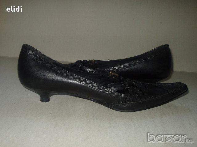 №40/7/ PAGANINI черни естеств.кожа, снимка 1 - Дамски обувки на ток - 14716153