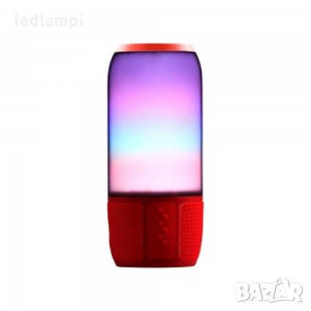 Настолна LED Лампа 2x3W Bluetooth Speaker With USB & TF Card Slot Червена, снимка 1 - Лед осветление - 24377274