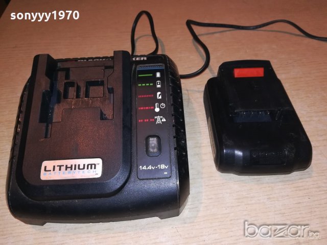 black & decker lithium power-charger+battery-внос швеицария