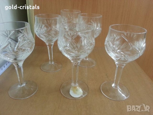 кристални чаши, снимка 5 - Антикварни и старинни предмети - 25480207