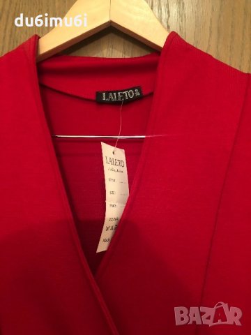 Уникална рокля в червено , снимка 2 - Рокли - 24304535