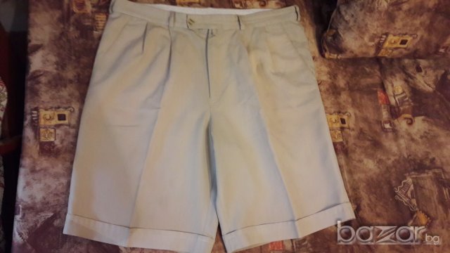 Мъжки къс панталон с маншети светло бежов №50, снимка 1 - Къси панталони - 18817979