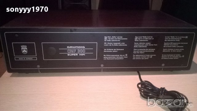 grundig cnf-300 hi-fi made in germany-внос швеицария, снимка 15 - Ресийвъри, усилватели, смесителни пултове - 12734658