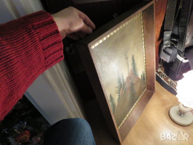 картина Разпятие Христово, Исус Христос  разпъването на Исус църква, снимка 6 - Антикварни и старинни предмети - 24010266