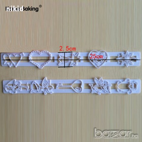 #Р4 сърца ангели мече Свети Валентин резци релси борд кант декорация торта