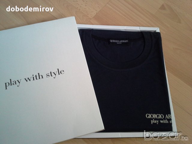 Нова тениска Giorgio Armani Play With Style, оригинал, снимка 4 - Тениски - 11871112