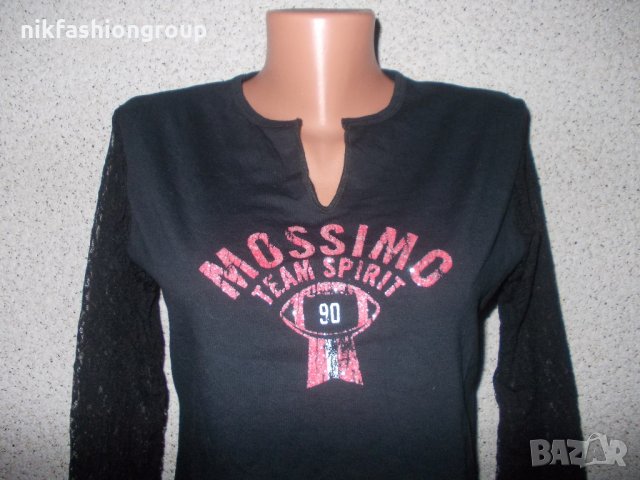 Черна блуза с ръкав от дантела М, L размер, снимка 2 - Блузи с дълъг ръкав и пуловери - 22638922