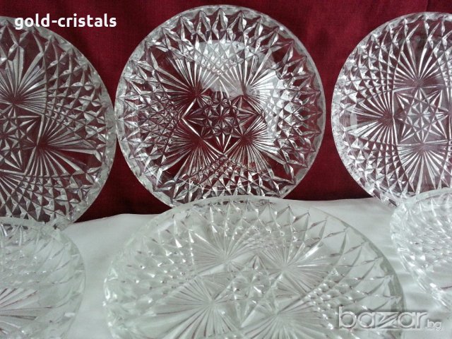 сервиз кристални чинии полски кристал 