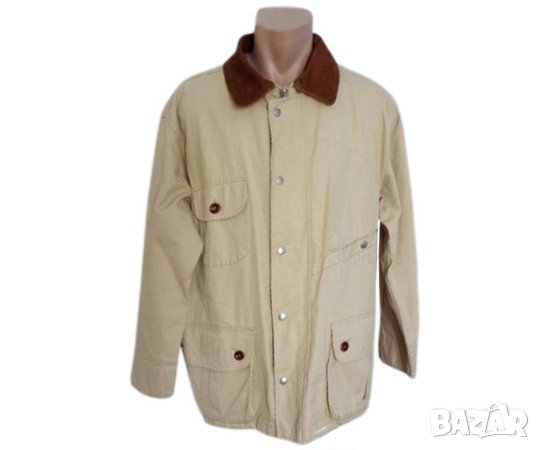 J. C. Twidd мъжко яке бежаво с кожена яка