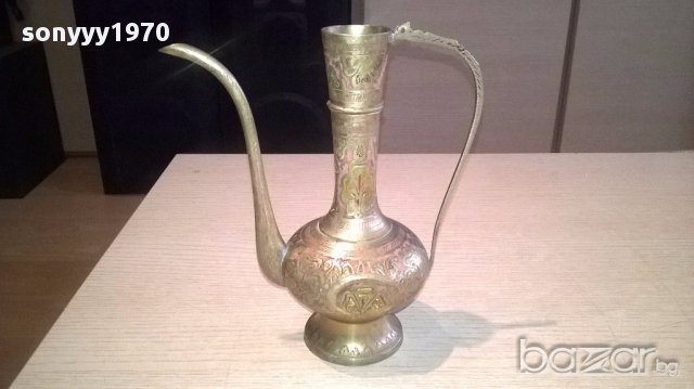 Ретро чаиник-мед/месинг-21х19х9см-внос швеицария