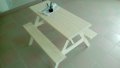 Детска учебна масичка с пейки., снимка 1 - Мебели за детската стая - 23035448