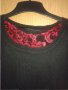 Черна блуза с дантела, снимка 1 - Блузи с дълъг ръкав и пуловери - 15746911