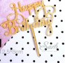 3 разцветки ръкописен Happy Birthday твърд Акрил топер за торта украса декорация надпис Рожден ден, снимка 2