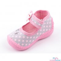 Детски текстилни дишащи пантофи от естествени тъкани за момичета VIGGAMI aurelka, снимка 2 - Бебешки обувки - 23612755