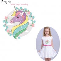 Unicorn Пони Еднорог щампа термо апликация картинка за дреха блуза, снимка 3 - Други - 21367178