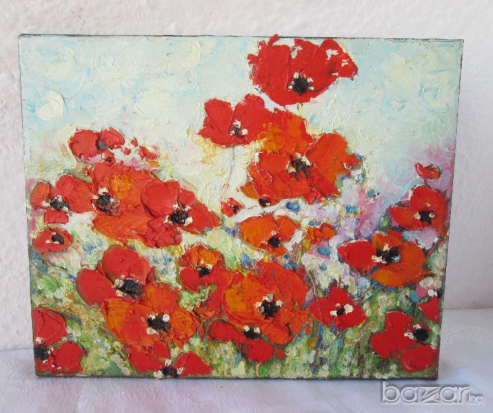 Макове, червени цветя... Мима / Art by MiMa, kartina, painting картина ___60, снимка 1