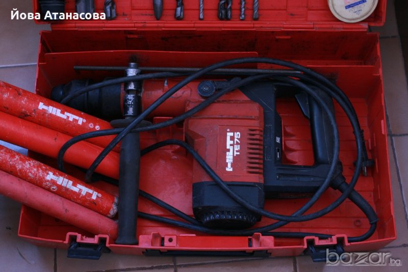 Продавам: Хилти ТЕ – 75  /мощно, с различни свредла /бургии/ , Адаптор , и  Шило , снимка 1