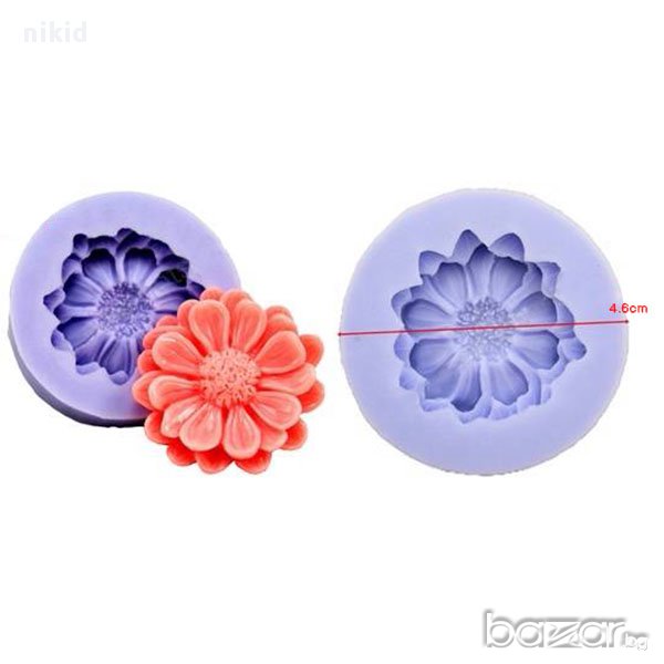 цвете лайка гербер  молд форма силиконов украса торта фондан шоколад и др., снимка 1