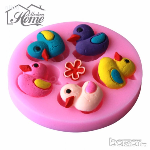 5 патенца пиленца пиле пате силиконов молд форма декорация торта фондан шоколад и др., снимка 1