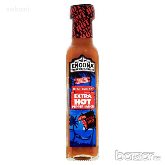 Encona Extra Hot Sauce / Енкона Екстра Лют Чили Сос 142мл, снимка 1