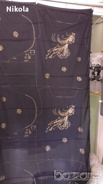 Черен плат на кройки за пролетно летни дамски блузи , номер 40- 46, снимка 1