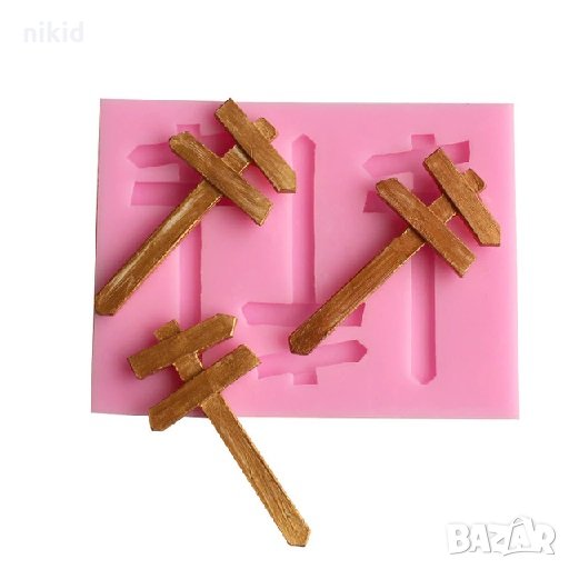 Табели за пътни знаци дървени силиконов молд форма декорация торта фондан шоколад и др., снимка 1