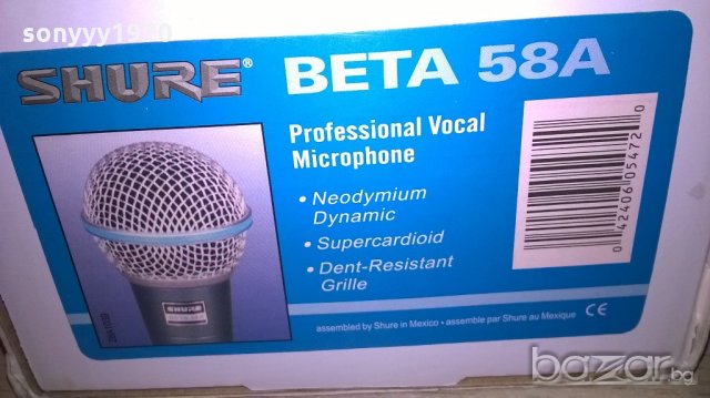 shure-profi microphone-нов в кутия с кабел и жак, снимка 8 - Ресийвъри, усилватели, смесителни пултове - 20300515
