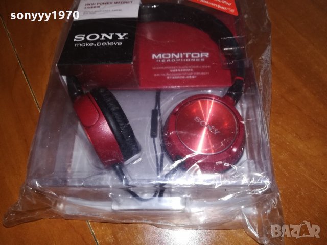 sony headphones-red-нови в кутия, снимка 5 - Слушалки и портативни колонки - 21678935
