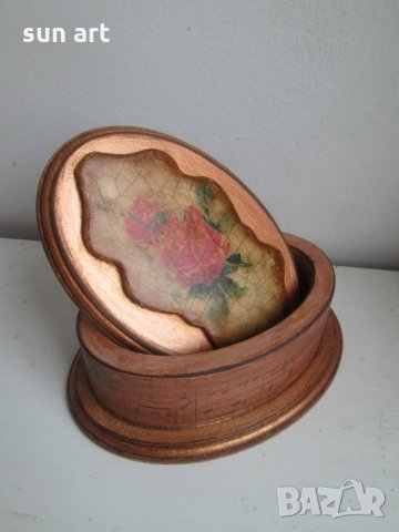 старинна кутийка за бижута -елипса, снимка 3 - Подаръци за жени - 23200442