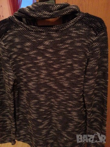 Дамска блуза меланж с шал, снимка 3 - Блузи с дълъг ръкав и пуловери - 23119255