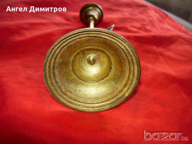 Страхотен бронзово месингов свещник Ангел , снимка 4 - Антикварни и старинни предмети - 18238269
