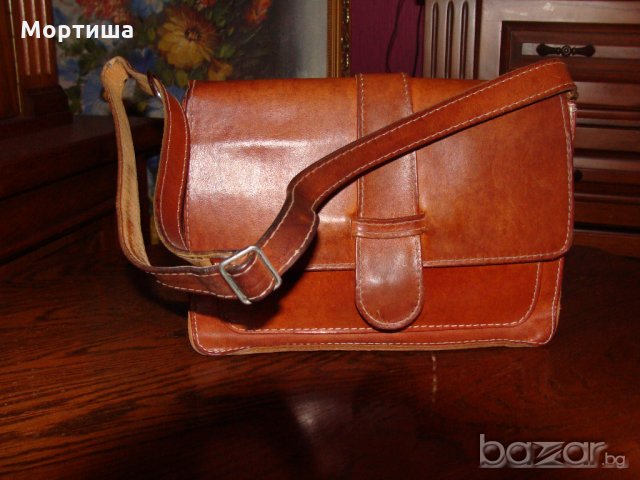  Арт дамска чанта естествена кожа РАЗПРОДАЖБА