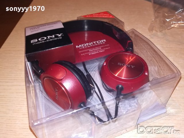 sony red headphones-нови в опаковка