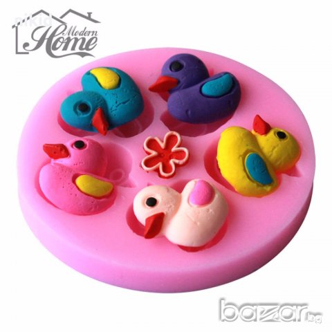 5 патенца пиленца пиле пате силиконов молд форма декорация торта фондан шоколад и др.