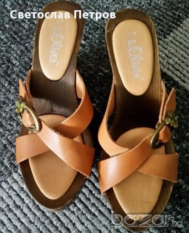 Дамски сандали S.Oliver 38 номер,естествена кожа.Стелка 25,5см, снимка 2 - Сандали - 15961869