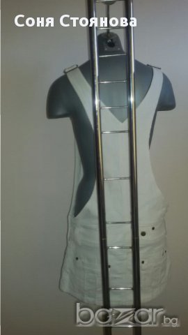 Дамска рокля бяла джинси Размер С, снимка 2 - Рокли - 15181233