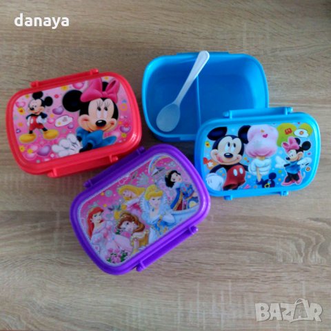 Детска кутия за обяд с лъжичка Disney кутия за храна с 2 отделения, снимка 8 - Органайзери - 23096289