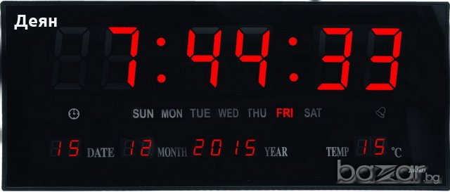 JH3615 Голям електронен часовник за стена , снимка 6 - Други стоки за дома - 19577176