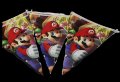 Супер Марио Super Mario 10 бр Парти Гирлянд Знаменца Флаг Банер, снимка 1 - Други - 24398347