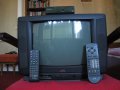 Продавам цветен телевизор - JVC, заедно с декодер - STRONG, снимка 1