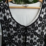  плетен елек блуза туника ръчна изработка  , снимка 3 - Жилетки - 11035770