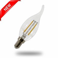 LED лампа 4W Filament Пламък E14 Топло Бяла Светлина