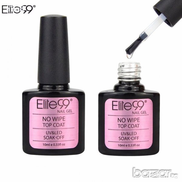 Elite Elite99 UV LED без лепкав слой гел лак топ за нокти маникюр, снимка 1