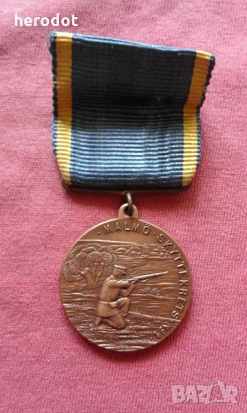 Шведски ВОЕНЕН орден, медал, знак - За точна стрелба - 3, снимка 1