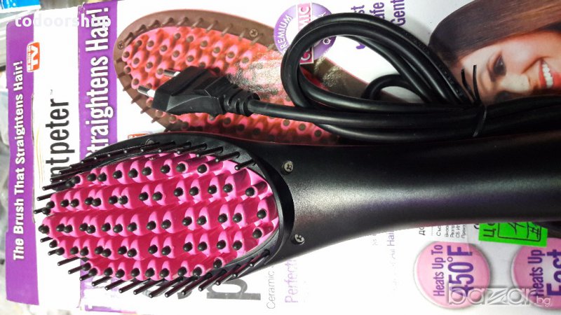 Електрическа керамична четка за изправяне на коса , снимка 1