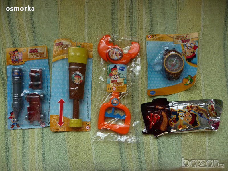5 броя играчки за момчета Джейк и пиратите от Невърленд Дисни Disney, снимка 1