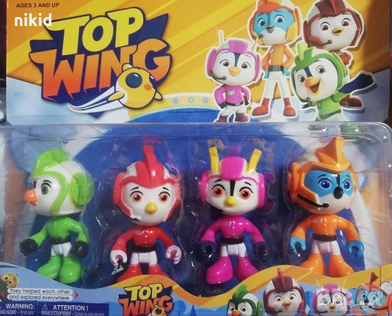 Топ Кадети Top Wing 4 бр  пластмасови фигурки играчки за игра и украса на торта, снимка 1