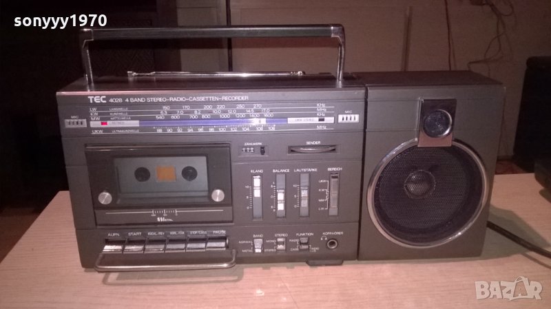 tec 4028 cassete radio recorder-внос швеицария, снимка 1