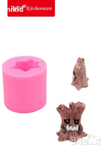 3D Дърво пън дънер цилиндър силиконов молд форма за украса торта фондан гипс сапун шоколад