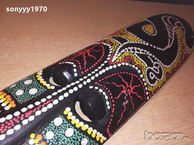 поръчана-голяма цветна маска за стена-80х17х8см-дървена с релеф, снимка 14 - Колекции - 21007869